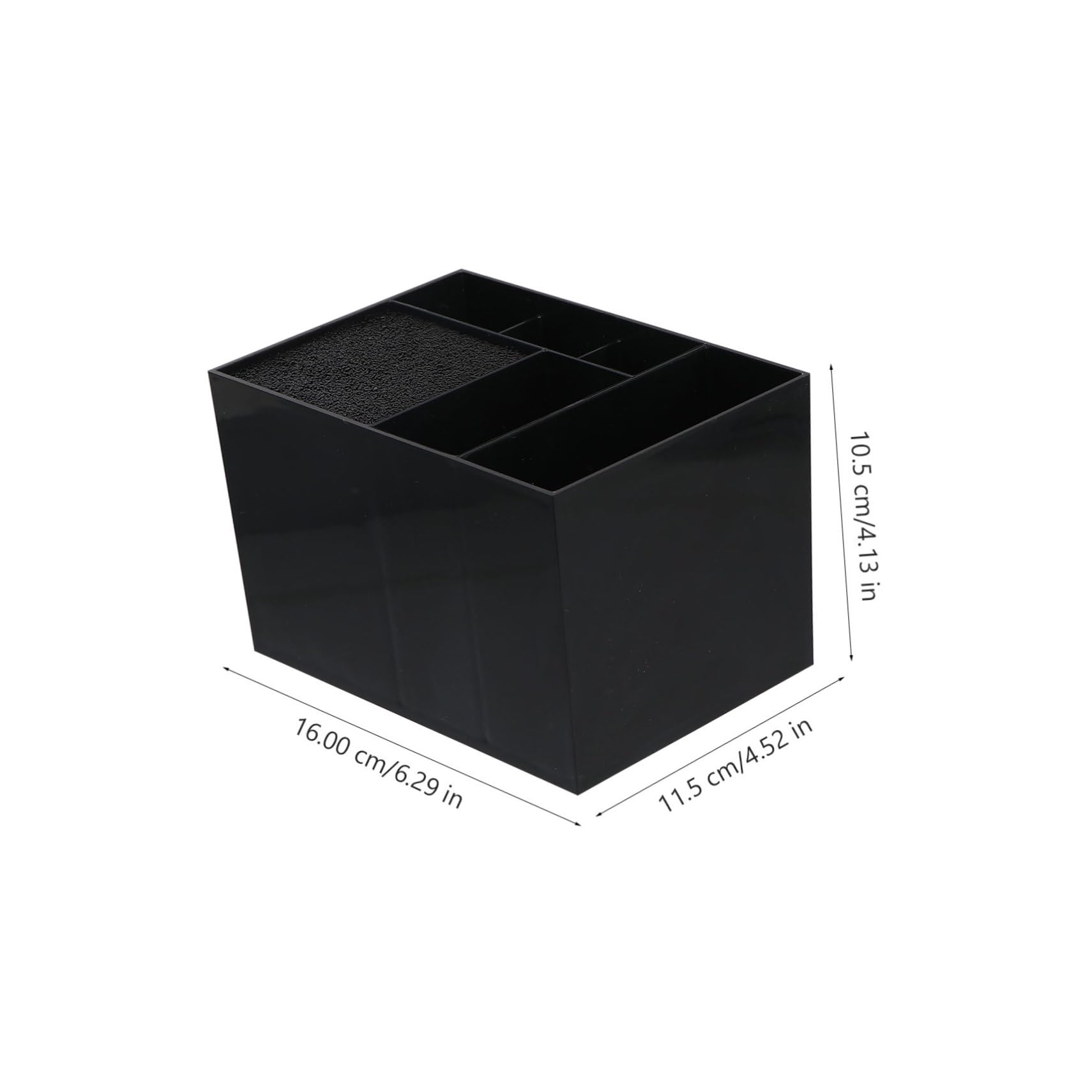 TOPPERFUN Organizer per Parrucchiere con 6 Scomparti in Plastica Nera, Grande Capacità e Divisori Multipli per Forbici, Pettini e Clip, per Saloni e Uffici