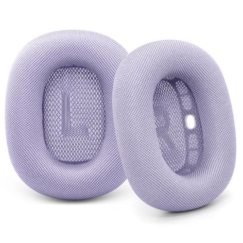 Almohadillas para auriculares AirPods Max 2024, almohadillas de tela de malla de repuesto con imán fuerte para auriculares Apple 2.0 mejorados (morado)