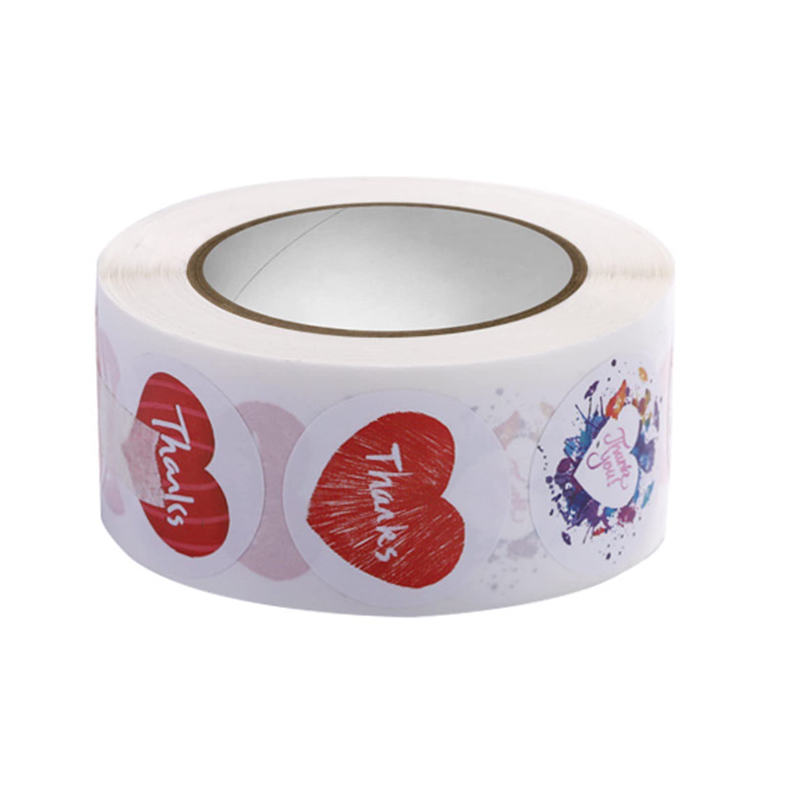 Gjinxi Lot De 500 Autocollants Ronds Transparents En Forme De Cœur Pour