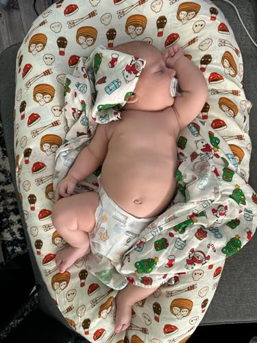 Image of Muslin Swaddle Blanket for Unisex, Soft Breathable and Skin-Friendly Baby Swaddles for Boys & Girls, Baby Blanket, Newborn Receiving Blanket, Christmas Blankets Babies, Large 42 x 47 inches