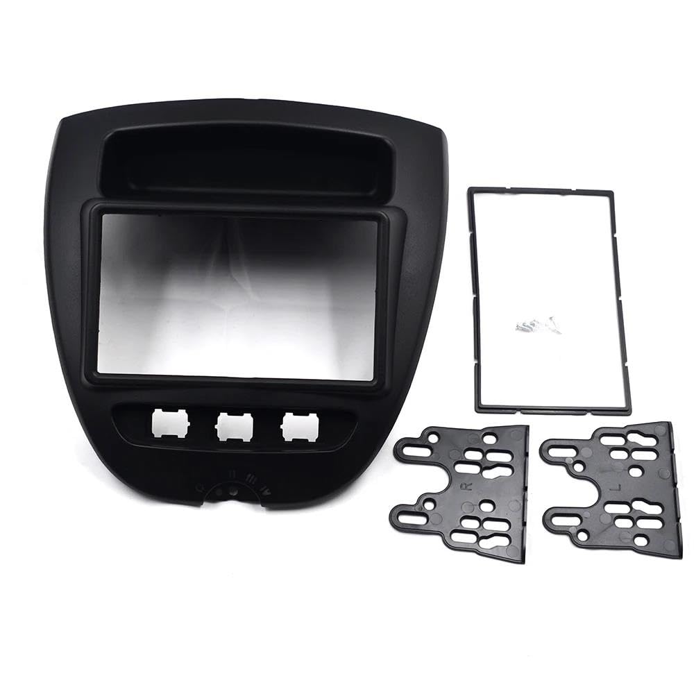 Pannello controllo Kit Montaggio Telaio Radio 2 DIN Doppio Per Citroen C1 2005-2014 Pannello DVD Copertura Stereo