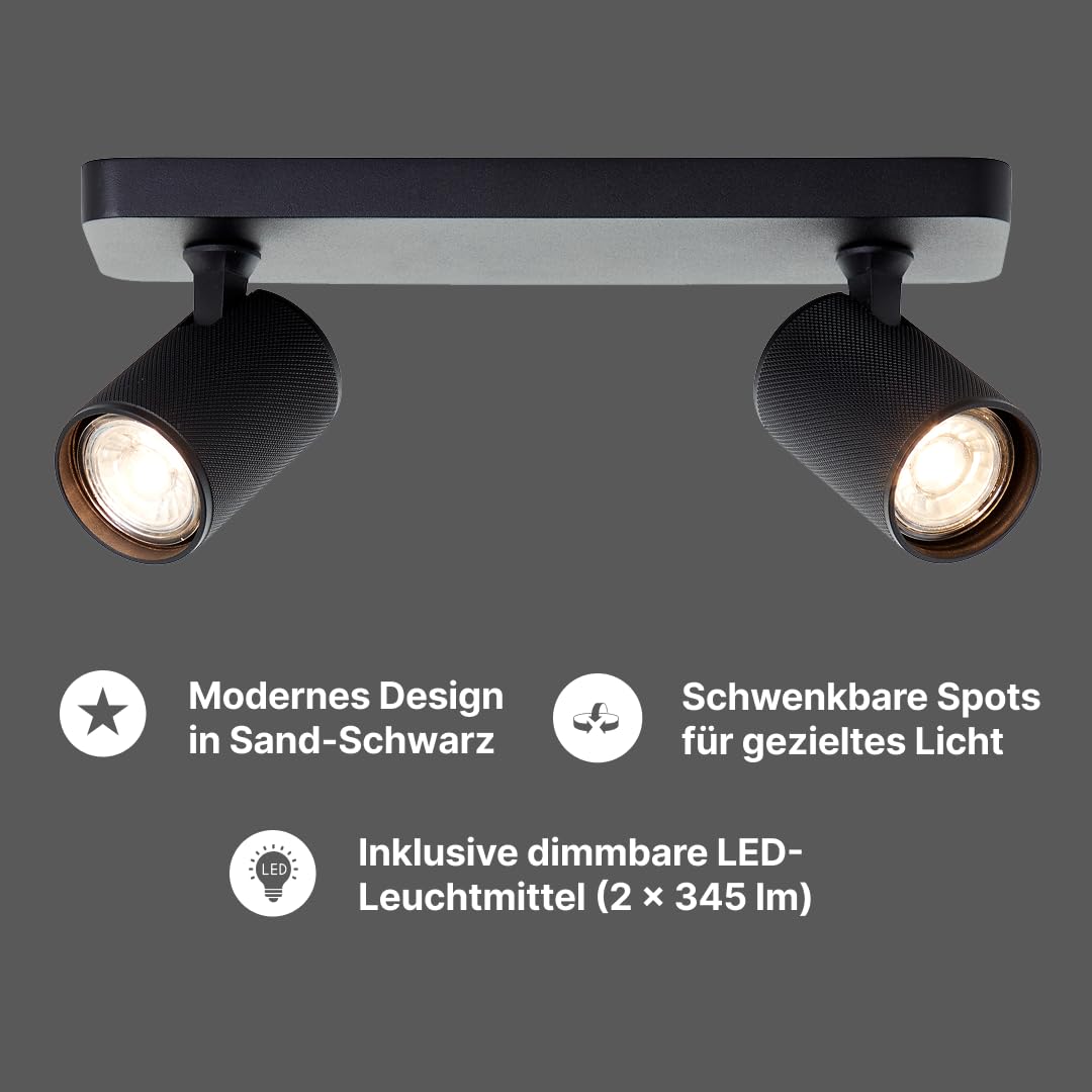 Brilliant Marty LED Deckenstrahler 2-flammig, schwenkbar, GU10, dimmbar