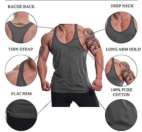 Image of THE BLAZZE Men's Cotton Sleeveless Tank Tops Gym Vest for Mens