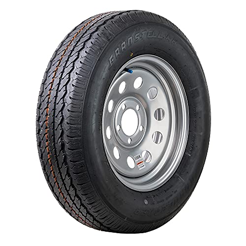 Gran Stellar Tire ST205/75R15 MOD-GREY | (5x4.5) Bolt Circle | Trailer Tire Mounted | Rv Tire | Camper Tire | Camper Tire |