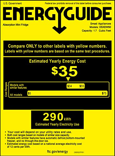 Smad No Noise 110V/12V Compact Refrigerator Rv Truck Caravan Beverage Car Small Fridge With Lock, Reversible Door 1.7 Cu.ft, Black #TOP6