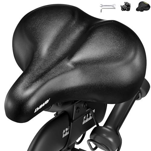 DAWAY C50i Übergroßer Bequemer Fahrradsattel - Universeller Memory Foam...