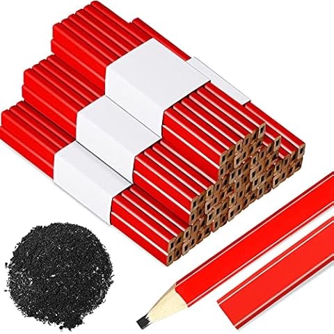 KAHEIGN 72 Lápices De Carpintero Planos con Caja De Madera Cover
