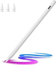 Stylus Pen for iPad(2018-2025)-2X Faster Charge Pixel Precision, Tilt Sensitive Stylus Pen Compatible Apple iPad 11/10/9/8/7/6th Gen, Pro 12.9/11/13 Inch M4, Air 3/4/5/M2/M3, Mini5/6, White