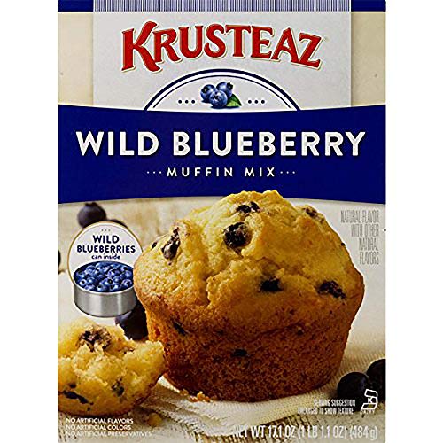 Krusteaz Wild Blueberry Muffin Mix - No Artificial Flavors, Colors or Preservatives