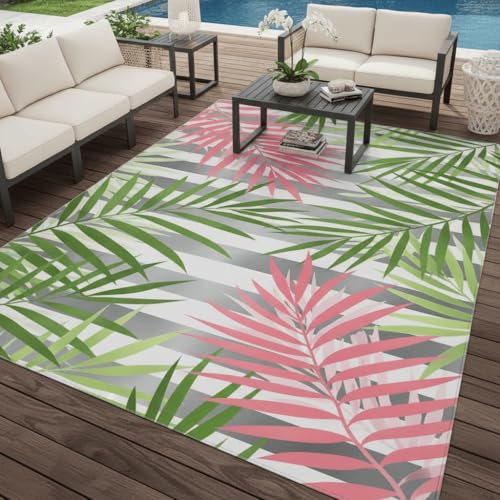 Tapete Decorativo Tropical 6x9 Impermeable Reversible miniatura 3