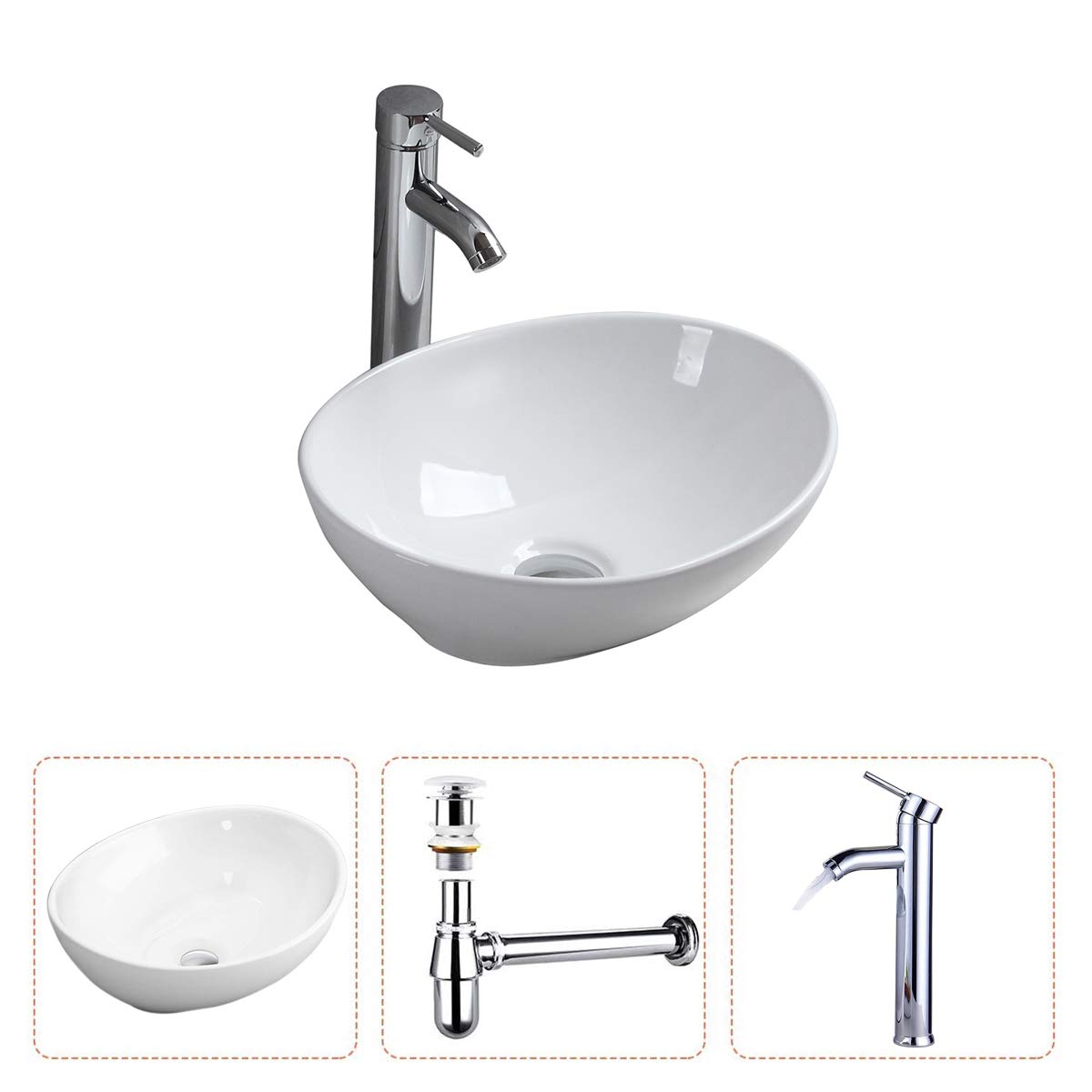 Amazon | ur おしゃれ 洗面ボールセット 洗面ボウル 手洗い鉢 洗面台