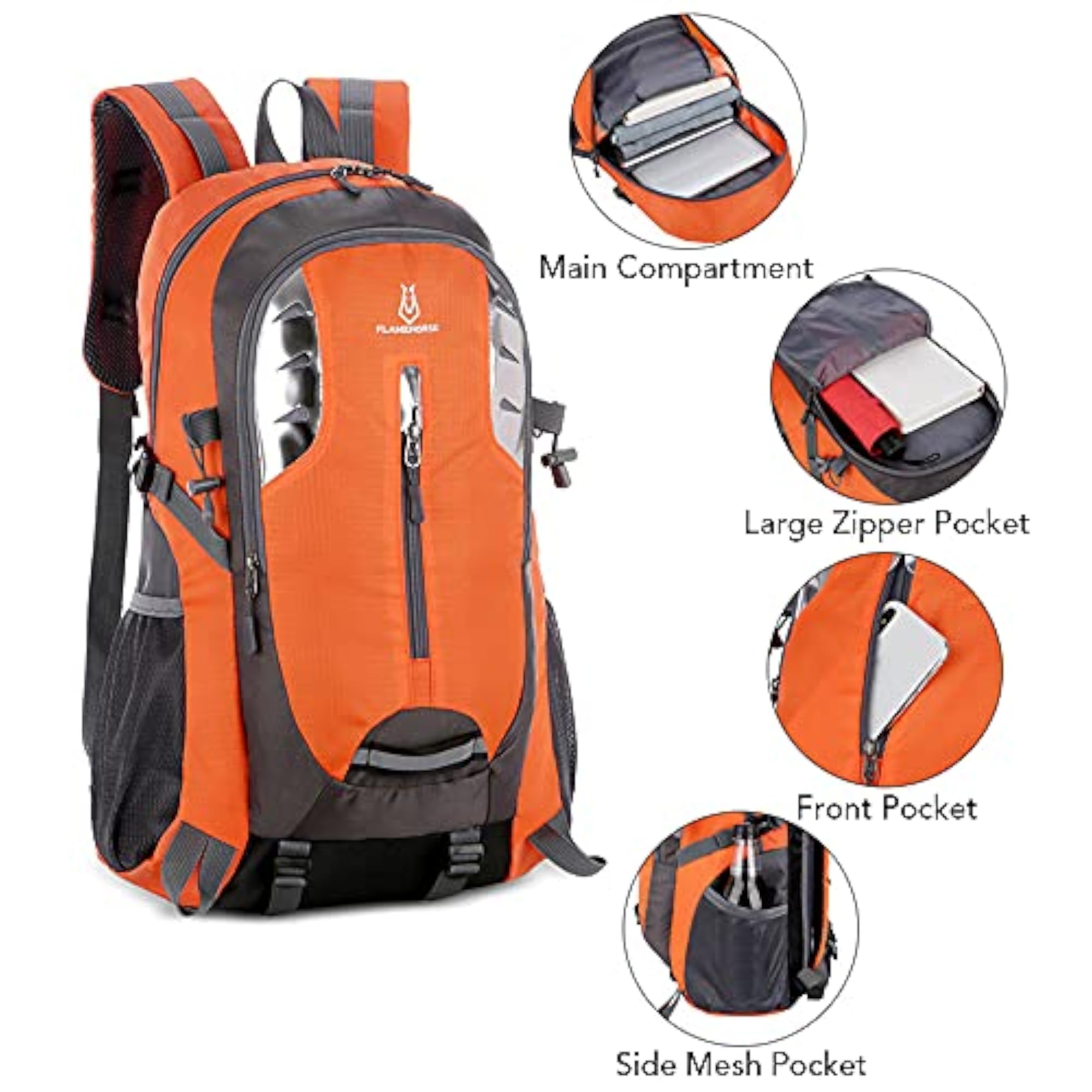 Lightweight Hiking Backpack, Water-Resistant Outdoor Sport Daypack