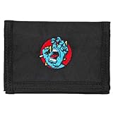 SANTA CRUZ billetera de hombre chicos tri-fold Wallet con bordado HD - original, Black Dot Hand, taglia unica tasca, Casual