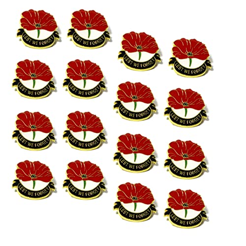 50Pack-Metal Poppy Flower Brooch Pins New Lest We Forget Pins Veterans Day Poppies Bulk Memorial Day Remembrance Day Lapel Pin Souvenir Gifts #TOP24