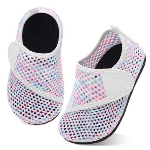 LeIsfIt Toddler Water Shoes Girls Boys Swim Beach Shoes Barefoot Aqua Socks Kids Non-Slip Water Socks