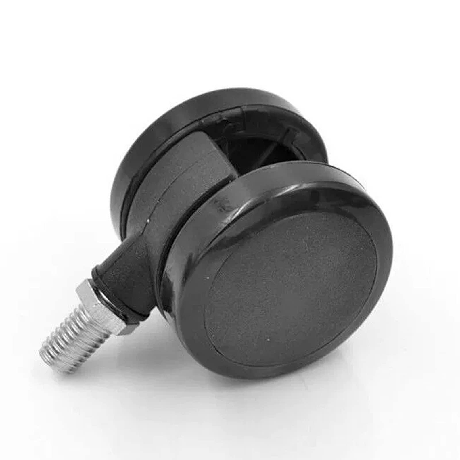 PU Zamienny koła jezdne do Biuro Krzesło Skrętny Krzesło Podłoga Chronić 60mm Biuro Krzesło koło jezdne Trzpień Rozmiar 11mm*24mm trzpień gwintowany 10mm*19mm Zestaw 5 (Kolor : Czarny Rozmiar : Gwin