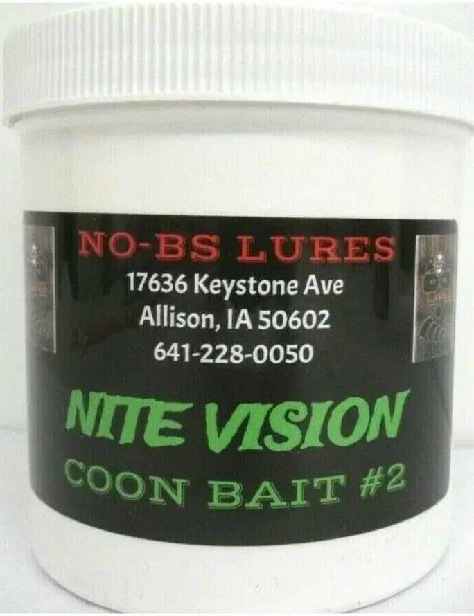 Nite Vision #2 Glow Coon Bait No-BS Lures Trapping Supplies 16 Ounce Pint Jar