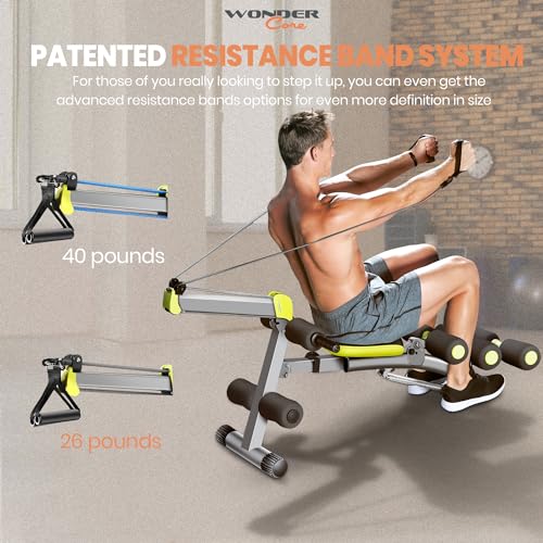 Wonder Core 2 - 12 in 1 Exercise Machine - Built in Twisting Seat and Rower for At Home Gym Workouts - Core Strength Training - Tone Tighten and Sculpt Abs - Grey - Image 5