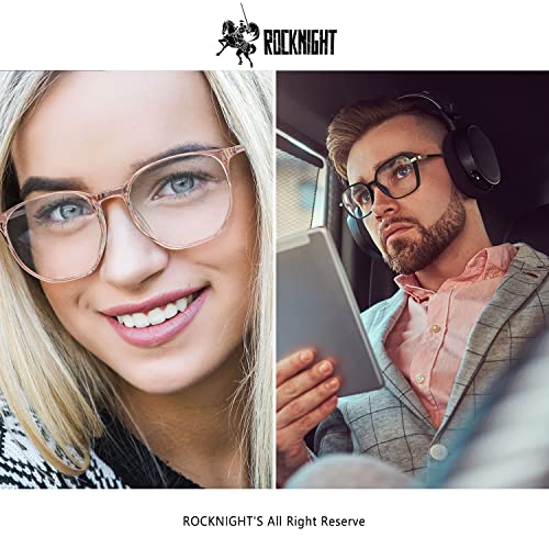 Image of ROCKNIGHT blue light glasses for men anti eyestrain headache,2 pack for computer gaiming tv and phones