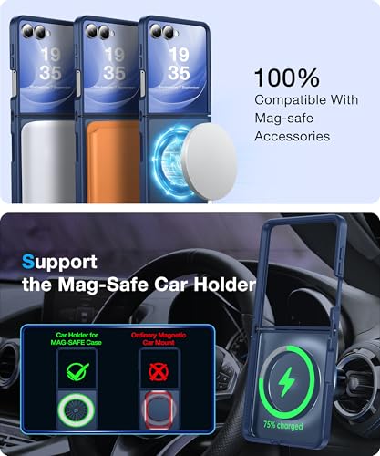 Image of NO.1 Magnetic for Samsung Galaxy Z Flip 7 Case,Dark Blue