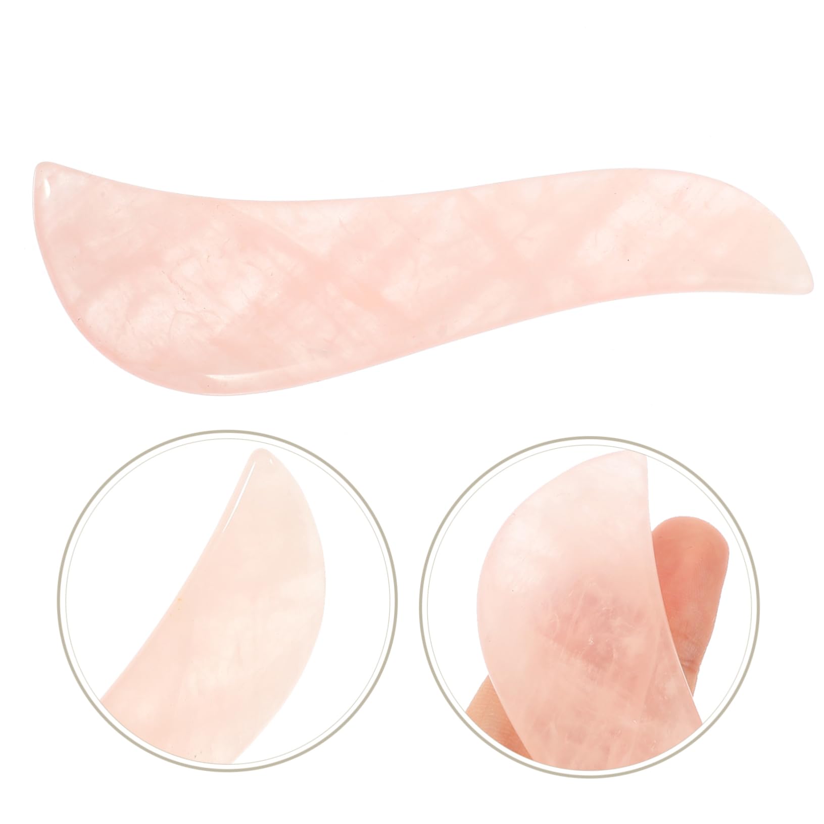 minkissy 4 piezas de jade tabla de raspado Jade Gua Sha herramienta piedra Gua Sha raspado placa de raspado facial masajeador facial masaje jade herramienta de masaje raspado piedra rosa cristal jade
