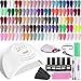 JODSONE 55 Coloris Kit Semipermanente Unghie con U V/LED Lampada Smalto per unghie in gel con Matt Top Base Coat Regali per manicure adatti a tutte le stagioni