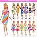 BARWA 10 Sets Doll Clothes Including 5 Fashion Floral Dresses 5 Sets Casual Outfits Tops and Trousers, Shorts for 11.5 inch Girl Dolls…