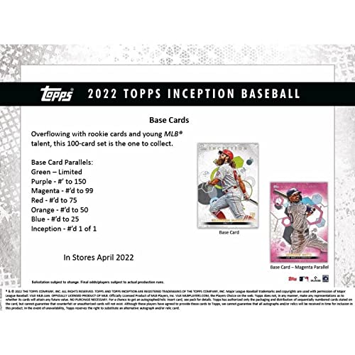 Amazon.co.jp: MLB 2022 Topps Inception Baseball Hobby Box トップス
