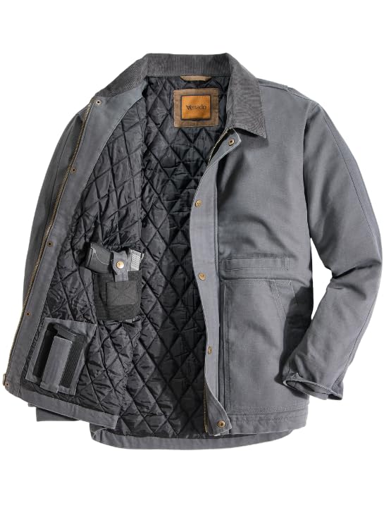 Image of Venado Concealed Carry Jacket for Men - Heavy Duty Canvas - Conceal Carry Pockets