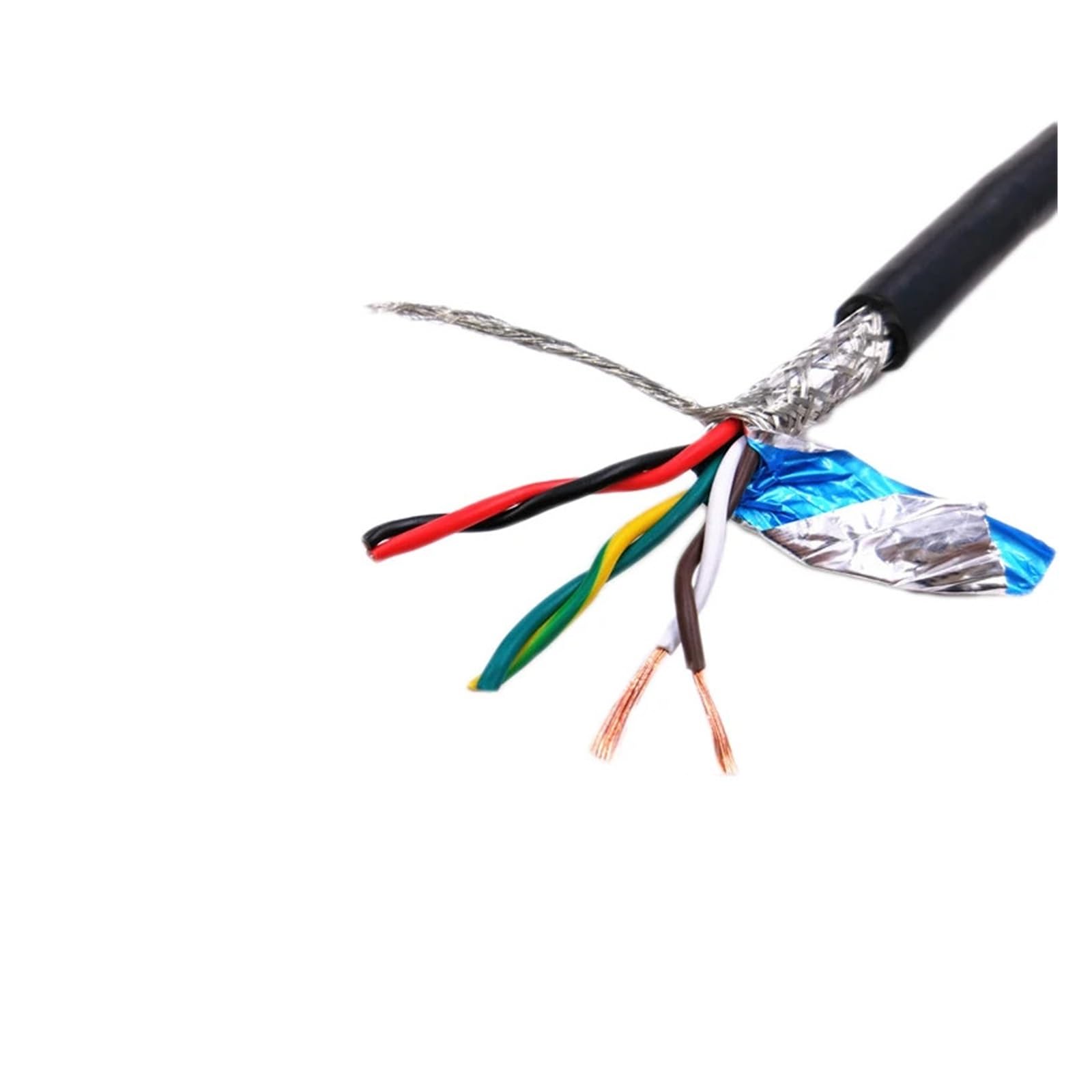 Cavo di segnale 485 a doppino intrecciato schermato in rame puro 1M Grigio 2-16 Nucleo 24-26(10 Core 24awg 0.2mm)