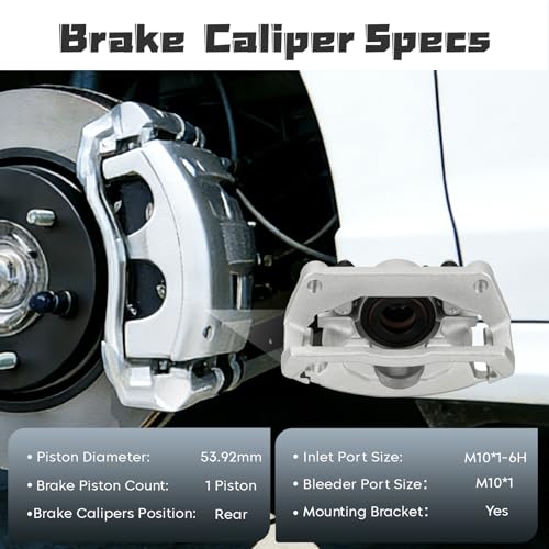 Image of Front & Rear Driver Passenger Disc Brake Caliper Assembly Calipers Compatible with Ram 1500 2011 2012 2013 2014 2015 2016 2017 2018, Replace 18-B5054 18-B5055 18-B4836 18-B4837