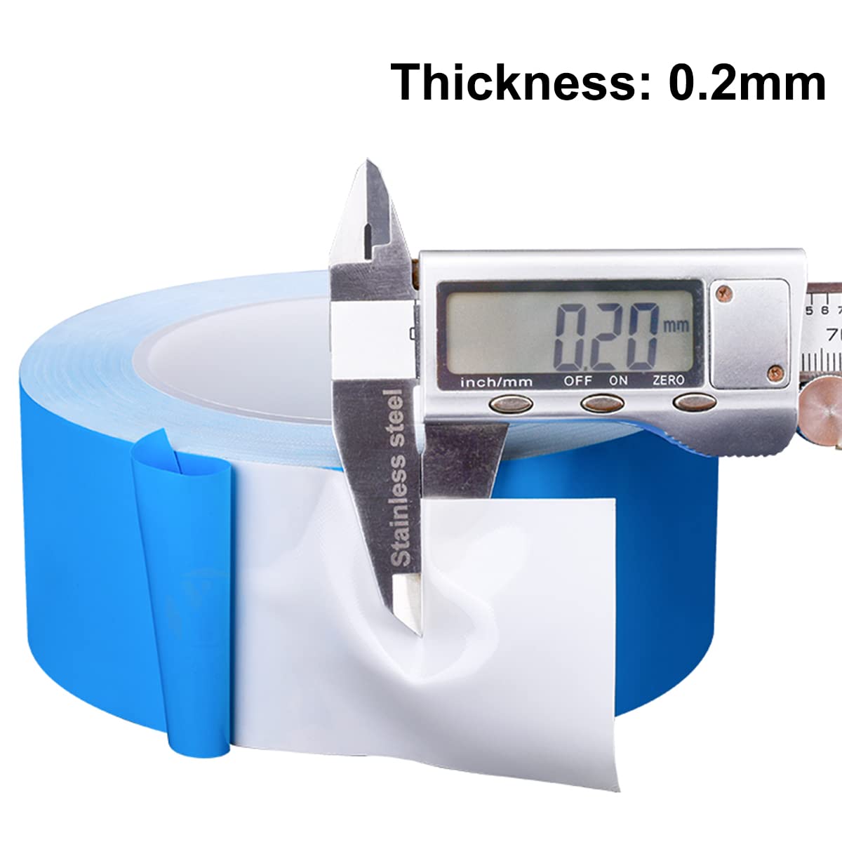 Qrity 1PCS Thermal Adhesive Tape, Cooling Tape, Thermal Conductive Tape, 20mm x 25m, Double Sided Thermal Conductive Tape for Heat Sink, LED, Cooler