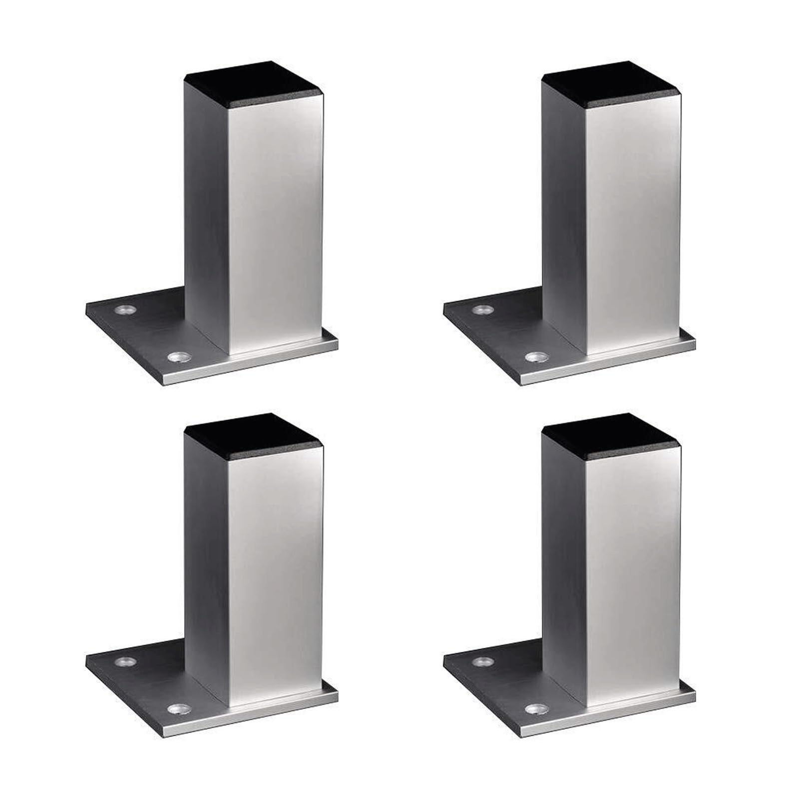 UYHBCNQD Square Replacement Legs Set 4Pcs Furniture Legs Alloy Furniture Foot Adjustable Support Legs Bathroom Leg Extenders Table Feet(3cm/1.18in)