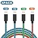 Produktbild MFi Zertifiziert BLUWIE Phone Ladekabel [4 Stück - 1m] Farbige Nylonwicklung Kabel für iPhone 11 Pro X XS Max XR 8 7 6 6s Plus und mehr