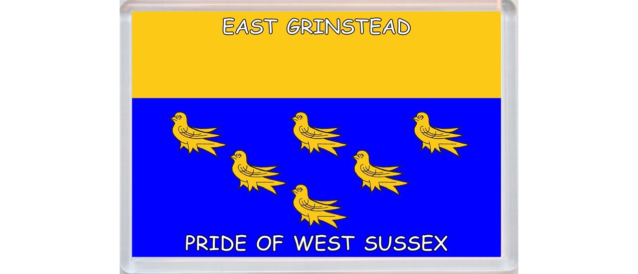 Baked Bean Store East Grinstead - Pride Of West Sussex Flag - Jumbo Fridge Magnet