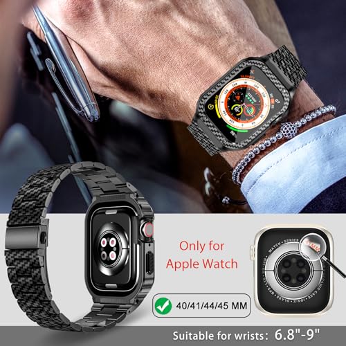 Image of MioHHR Stainless Steel Band and Case Compatible with Apple Watch 38 /40 /41mm