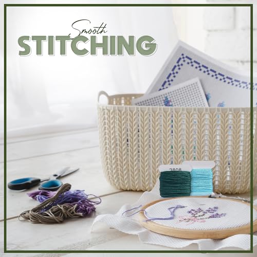 Image of Embroidery Floss Kit and Refills - Cotton Threads - DMC Color Coding for Cross Stitch, String Crafts, Friendship Bracelets