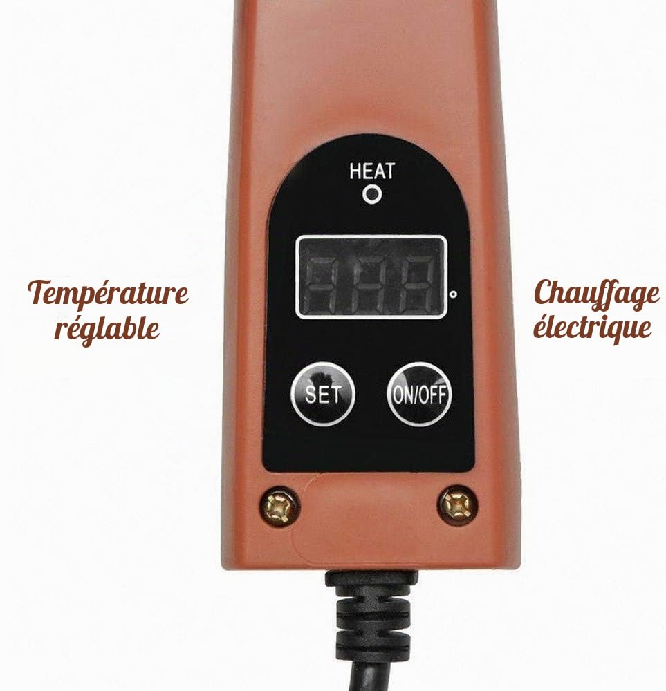 Couteau à désoperculer électrique avec Interrupteur de contrôle de température et Affichage de la température équipement de Coupe apicole Abeille Outil à Main Ruche grattoir à Miel