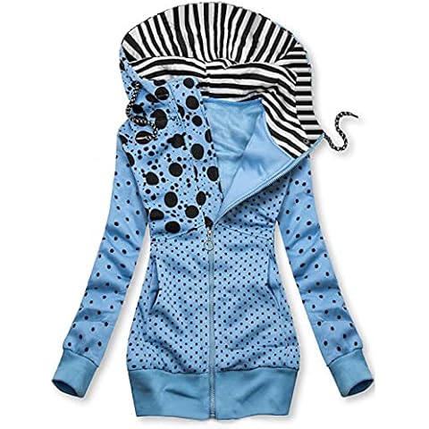 TOPEREUR Winterjacke Damen Atmungsaktiv mit Kapuze Faltbar Lang Sweatjacke Mäntel Frauen Mode Große Größen Leichte Fahrrad Jacken Sportjacken Outdoorjacke Cover