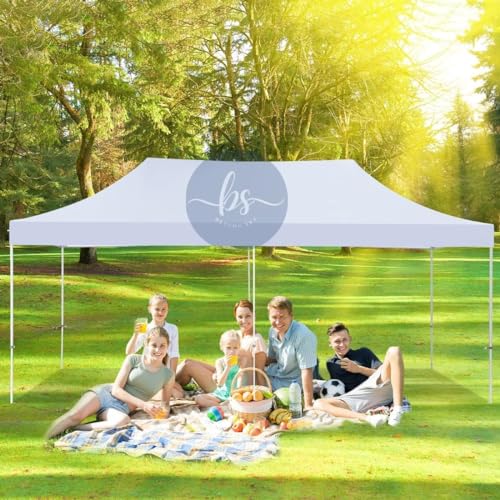 Image of Beyond Sky Gazebo Outdoor Canopy Tent 10 x 20 feet with 3 Side Window European Covers - Portable Tent | Canopy 2 mins Installation 50kg (White)