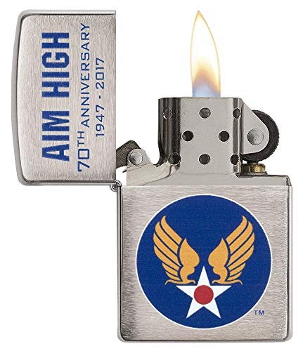 Zippo Hap Arnold Wings Encendedor De Bolsillo Cromado miniatura 3