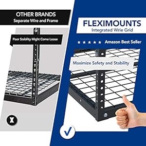 Fleximounts 3×8 overhead garage storage rackadjustable garage storage organization systermheavy duty metal garage ceiling storage racks600lbs weight capacityblack  urban country home decor