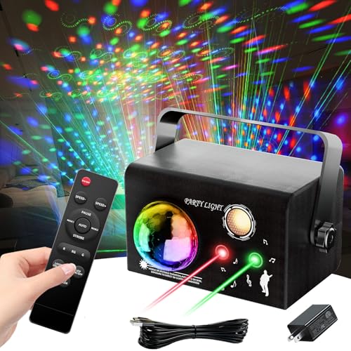 Party Lights DJ Disco Ball Light,4 Modes Sound Activated DJ Disco Light with Remote,USB Powered Dance Stage Lights for Parties,Birthday,Dance,Bar,Weddings, Wedding Show Club - image 1