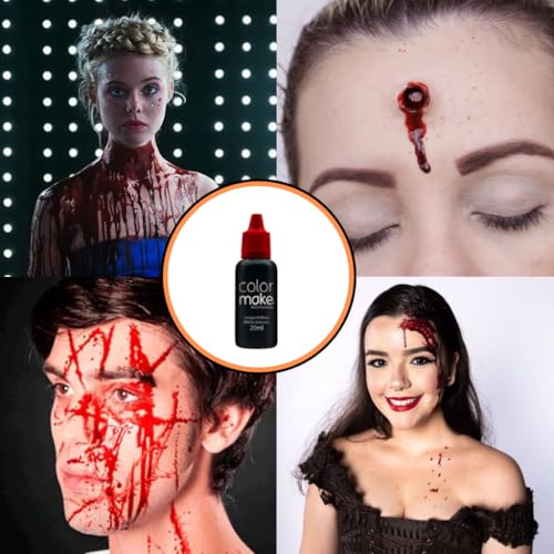 Sangue Falso Artificial Colormake Profissional 20ml, Para Halloween e Efeitos Especiais Maquiagem Ha