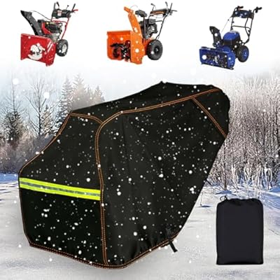 QYMOTO 600D Large Snow Blower Cover,Universal Two Stage Snowblower Cover Thick Waterproof Windproof Tear-resistent Storage All Weather Protection Fit Craftsman,Ariens,Toro,Cub Cadet EGO 24"-32"