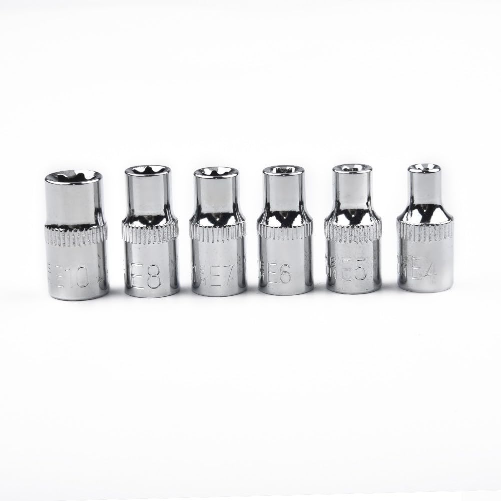 Essential 6pcs Torx Star Female Bit E Socket Set Long Lasting Performance