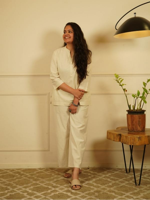 Image of SAADAA Women's Cotton Co-Ord Set | Soft, Breathable Fabric | Comfortable