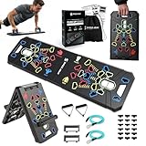 Swole Army Solid Push Up Board | 20-in-1 Home Gym | Portable Workout Equipment | Multi-Functional Pushup Board For Men & Women | Professional Foldable Push Up Stands For Chest Muscles