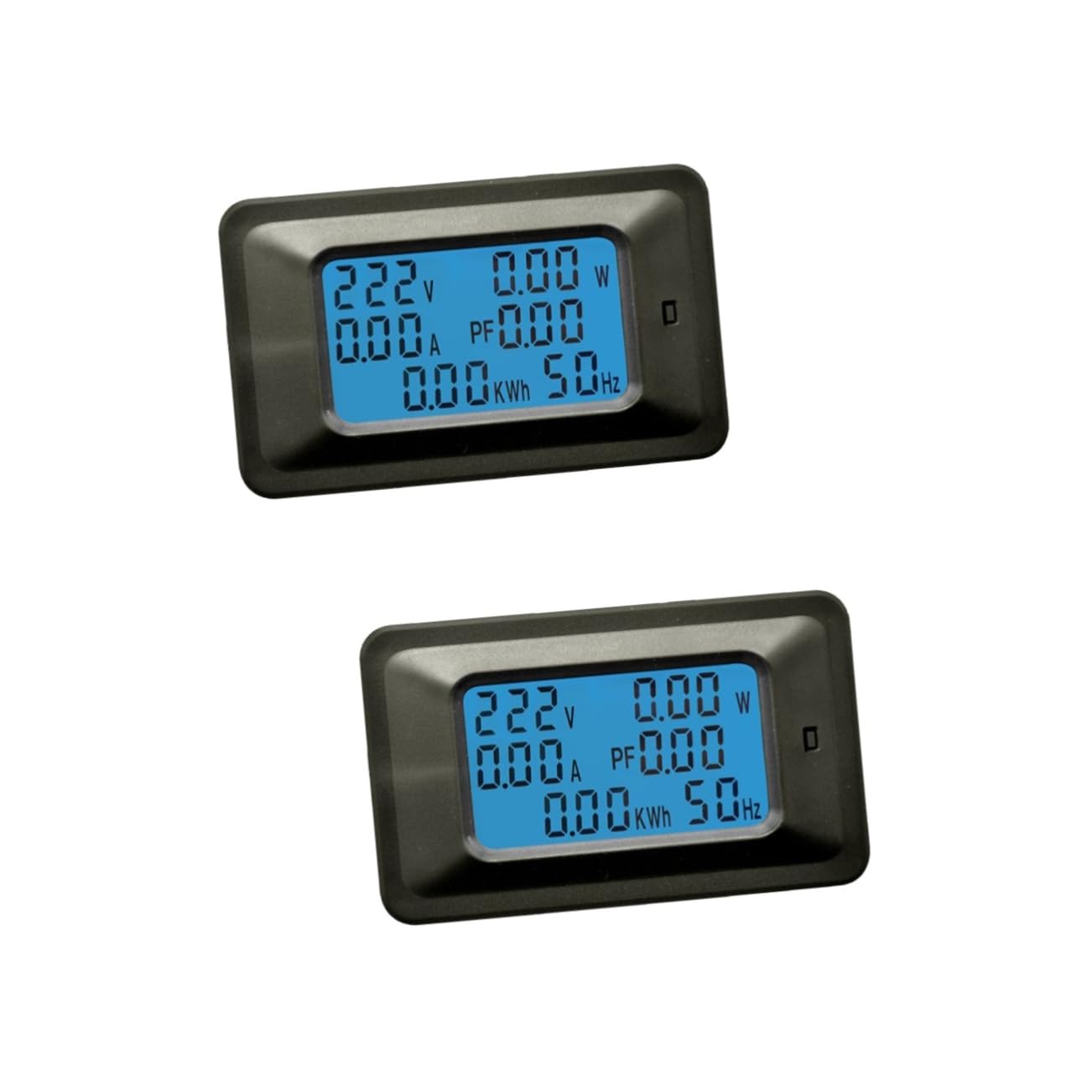 DOITOOL 2pcs Multifunction Digital Power for Household Energy Monitoring Displays Voltage Power Factor Frequency Compatible Appliances Like Fridge Air Conditioner
