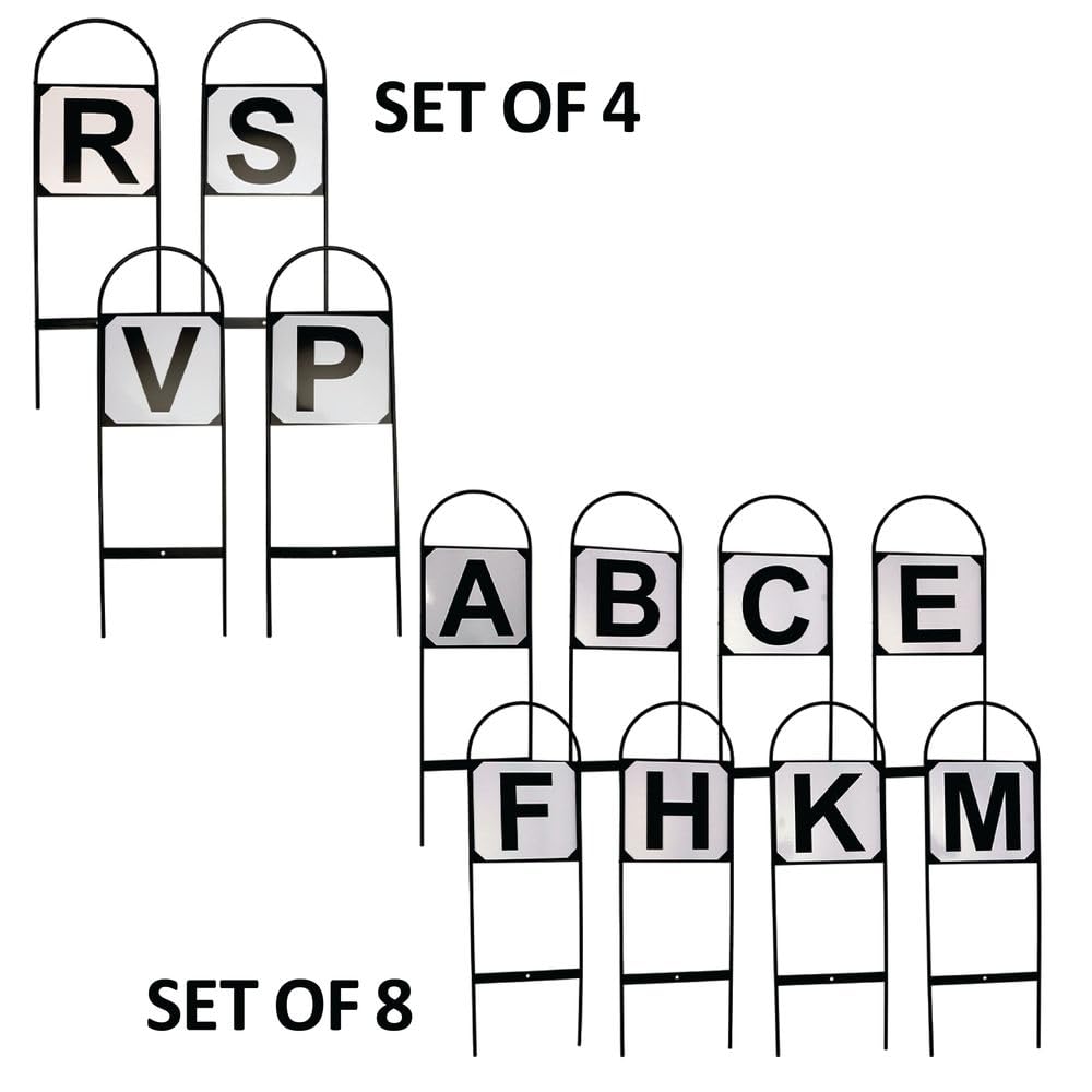 Schneiders Metal Dressage Arena Letters | Elevate Your Training with Precision and Style | Color Black | Set of 4 (RSVP)